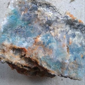 9" XLBlue Fluorite Hematite Calcite Galena Chalcopyrite Crystal Rock Specimen